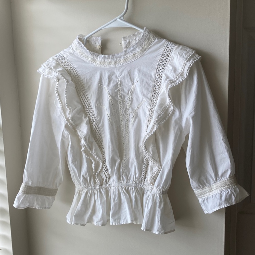 Aritzia White Lace Blouse